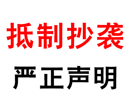 抵制抄袭   郑重声明